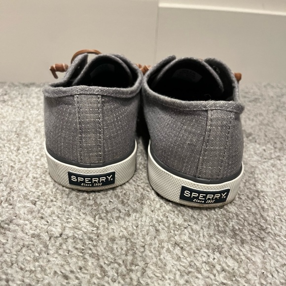 Sperry Pier View Boat Shoes Womens Size 9 Gray Canvas Slip Op low Top STS81445 - Picture 6 of 9
